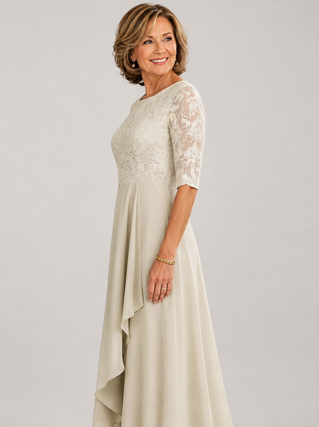 Zaria White – The Flattering Lace Midi Dress